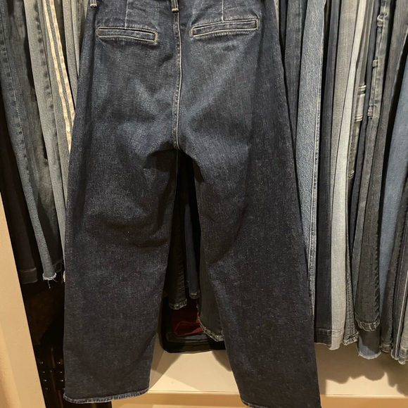 MOTHER Dark Blue Wide Leg Trouser Jeans - Picture 4 of 9